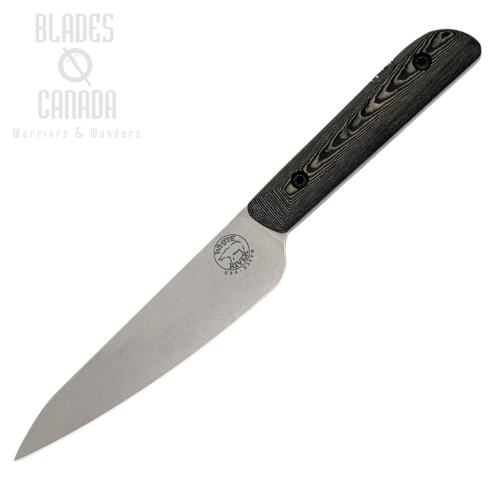 White River Liong Mah Utility Fixed Blade Knife, CPM S35VN, Maple/Richlite Black, WRLMU-RMB